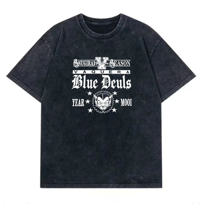 Freundliches T-Shirt mit Knopfleiste und einfarbigem Retro-Druck, Rundhalsausschnitt, kurzärmelig, für Damen, modisch, knitterfrei_voghion.com
