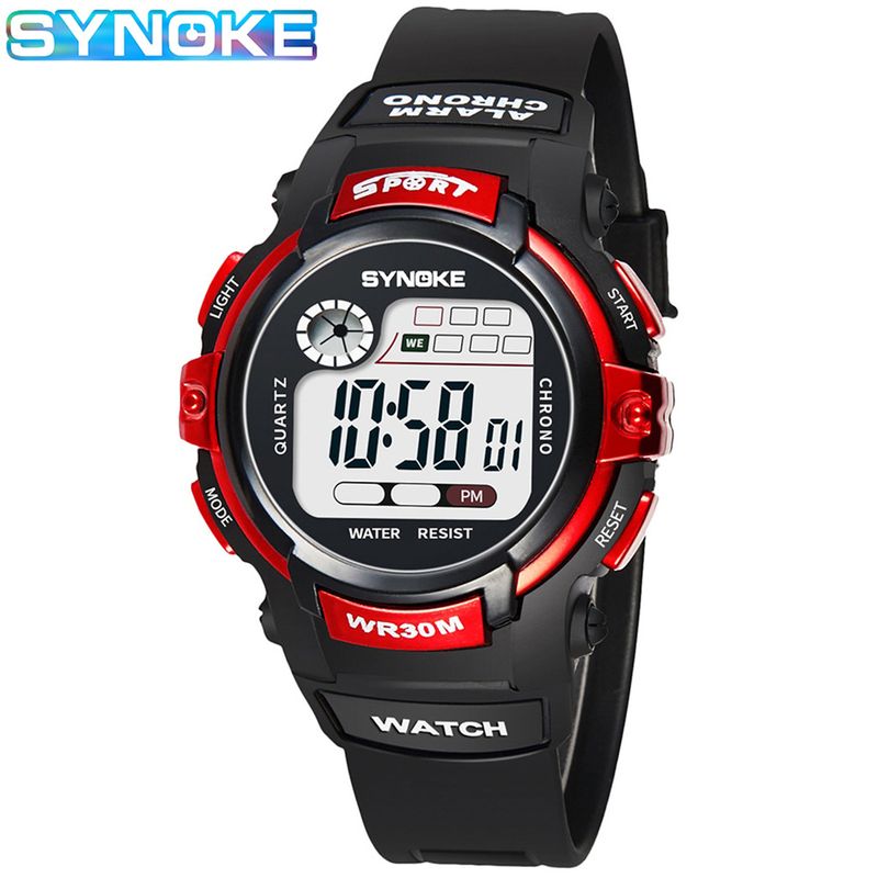 Kids Digital Sports Watch With LED Backlight, 30M Waterproof, Large LCD Display, Durable Plastic Strap For Boys And Girls Dial Large Dial_voghion.com