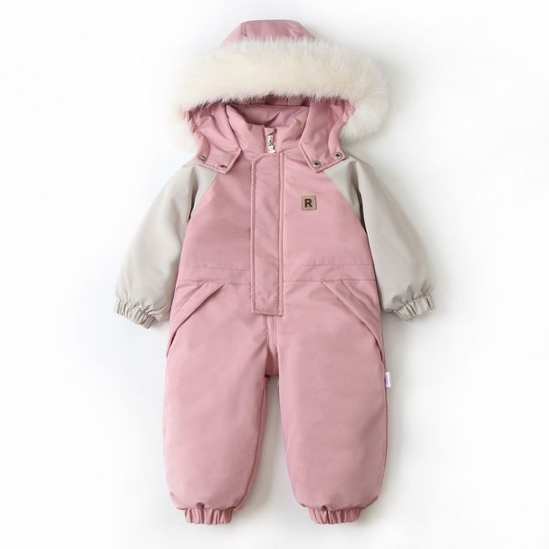 Macacão de esqui unissex para bebês, peça única, para inverno, para crianças de 1 a 3 anos (80-120 cm) - Nylon leve com capuz_voghion.com