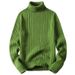 Solid Color Twisted High Neck For Men, Thickened Autumn And Winter Versatile Knitwear Base Shirt, Men's Knitted Sweater_voghion.com