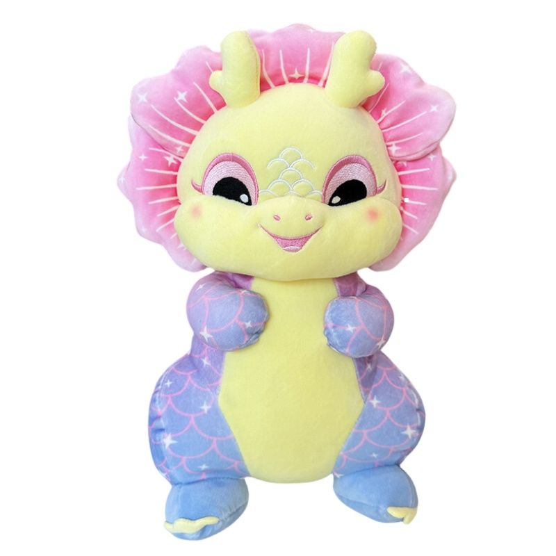 Flauschiges, niedliches Drachenplüschtier für die Feierlichkeiten zum Chinesischen Neujahr, 35 cm hoch_voghion.com