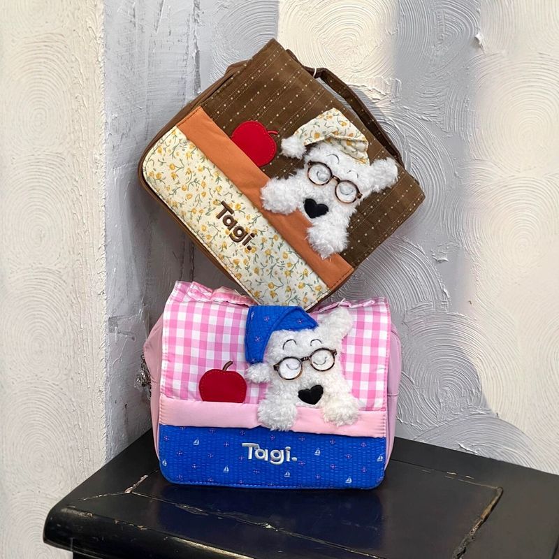 Tagi Haha Puppy Makeup Niche Design High Aspetto Portatile Grande Capacità Borsa di stoccaggio Carino Viaggio Impermeabile_voghion.com
