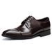 Aofu 3011 Oxford Three-Joint Three-Dimensional Square Toe Men's Classic Casual Leather Wedding Shoes_voghion.com
