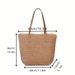 Simple Single Shoulder New Woven For Women Large Capacity Tote Versatile Straw Vacation Style Beach Bag_voghion.com