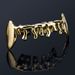 Plated Water Drop Canine Lower Teeth Personality Clown Hip Hop Decorative Gold Braces_voghion.com
