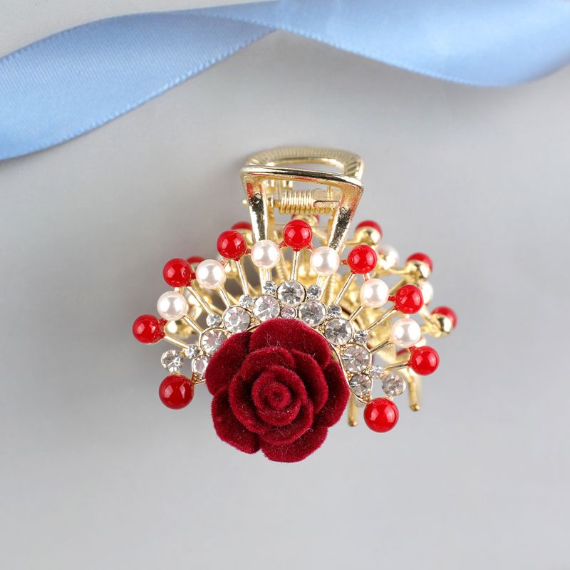 Spring And Summer New Rose Crown Half Tied Clip, Back Of The Head, Small Volume, Medium Shark Clip Hair Accessory For_voghion.com