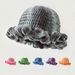 Hand-Knitted Ribbon-Trimmed Bucket Hat With Gradient Dye, Ruffled Brim, And Breathable Design For Women And Men Fisherman Hat_voghion.com