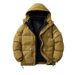 Winter-Pufferjacke mit Kapuze für Herren – leichter, warmer Mantel mit Reißverschluss, schmale Passform, Polyesterfüllung, erhältlich in Weiß/Schwarz/Grün_voghion.com