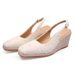 Women's Chunky Platform Sandals With Square Toe - Breathable Linen Upper & Comfortable TPR Sole - Summer Boho Style Slides For Casual Outings_voghion.com