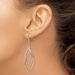Sterling Silver Polished Fancy Triple Marquise Shape Dangle Earrings_voghion.com