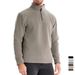 Men's Autumn And Winter New Style Stand Up Collar Half Zip Long Sleeved Sweatshirt Cross Border Trend Leisure Solid Color Men's Polar Fleece Top_voghion.com
