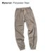 Casual Lightweight Spring Men Joggers Pants Solid Color Drawstring Summer Loose Mid Rise Pockets Trousers for Daily Wear_voghion.com
