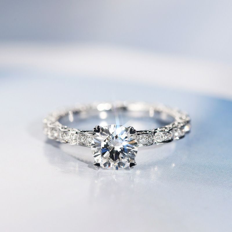 Medusa Mechanischer Schlangen-Moissanit-Diamantring für Damen_voghion.com