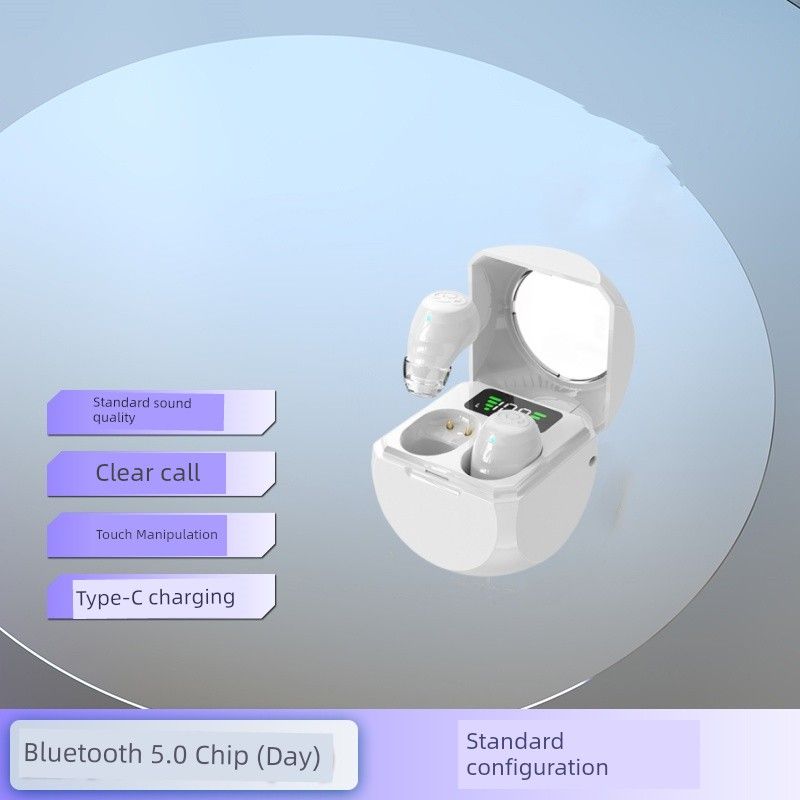 Bezdrátová binaurální mini ultra malá Bluetooth headset s basy, stereofonní redukce hluku pro spánek, univerzální telefon s Androidem_voghion.com