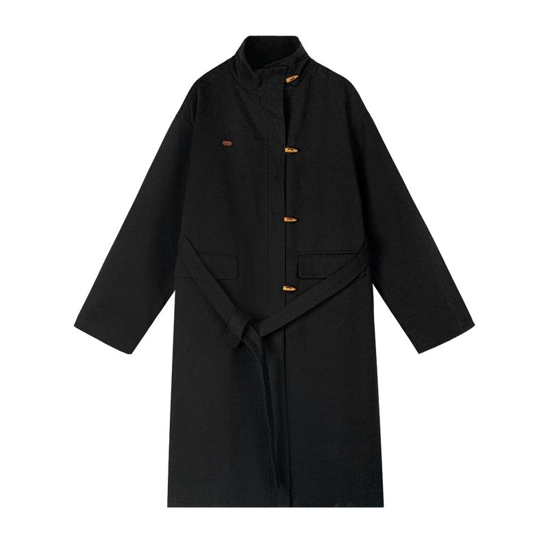 Cappotto antivento lungo, spesso e con collo alto MOXI Thirteen Line da donna, non rimborsabile e non sostituibile_voghion.com