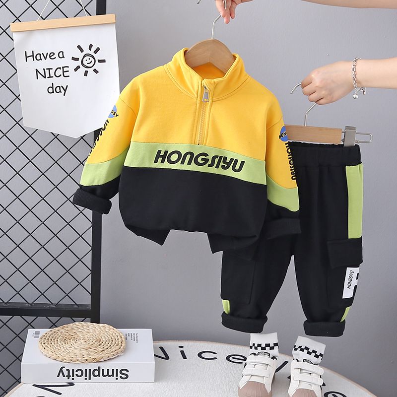 Nieuwe collectie 2024 nieuw sportpak cartoon kinder lente en herfst hoodie casual tweedelige set_voghion.com