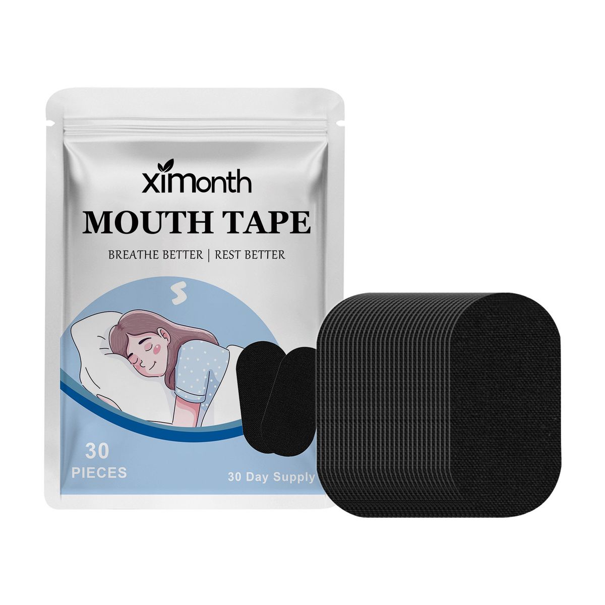 XIMONTH Anti Snoring Sleep Patch, Nighttime Anti Snoring Care, Bekväm sömn, Fysisk Ventilation Anti Snoring Patch_voghion.com