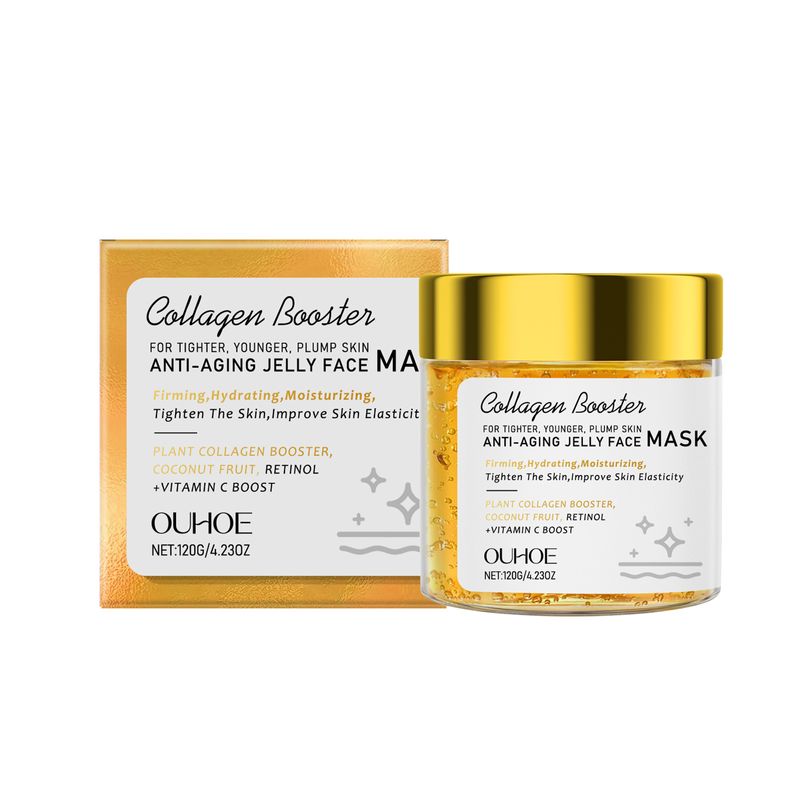 Mascarilla facial de gel OUHOE que hidrata, reafirma, suaviza, alisa las líneas finas, oscurece y da brillo._voghion.com