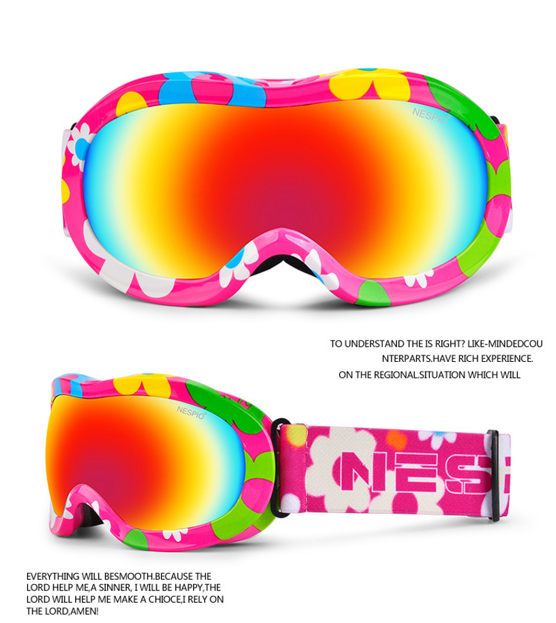 Unisex Children's ski glasses Double anti-fog large spherical myopia goggles for boys and girls mountaineering outdoor goggles_voghion.com