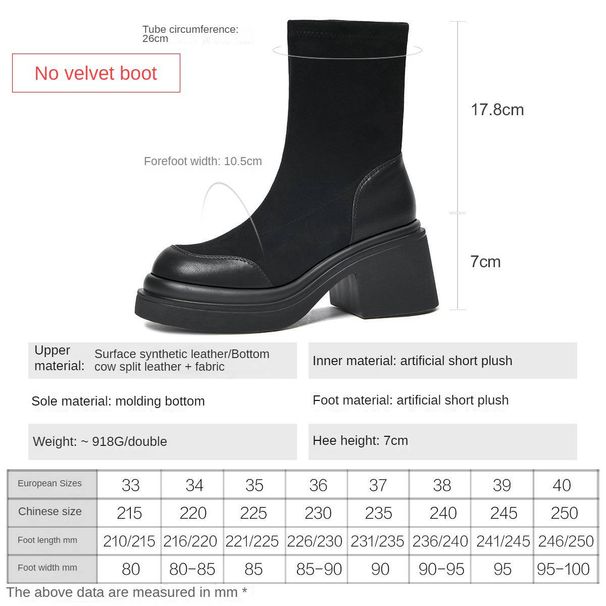 Cameido【Dimagrante e rinforzante】Stivali con calzini elastici in stile coreano, stivaletti alla caviglia con maniche 2024 e tacchi spessi_voghion.com