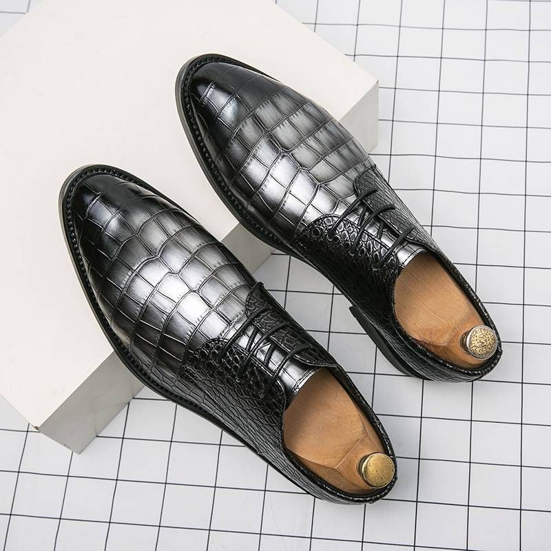 Pantofi de damă pentru bărbați, la modă, negri, de afaceri, Derby, cu șireturi, din piele naturală, britanici, maro, pentru banchet, pantofi din piele de mireasă_voghion.com