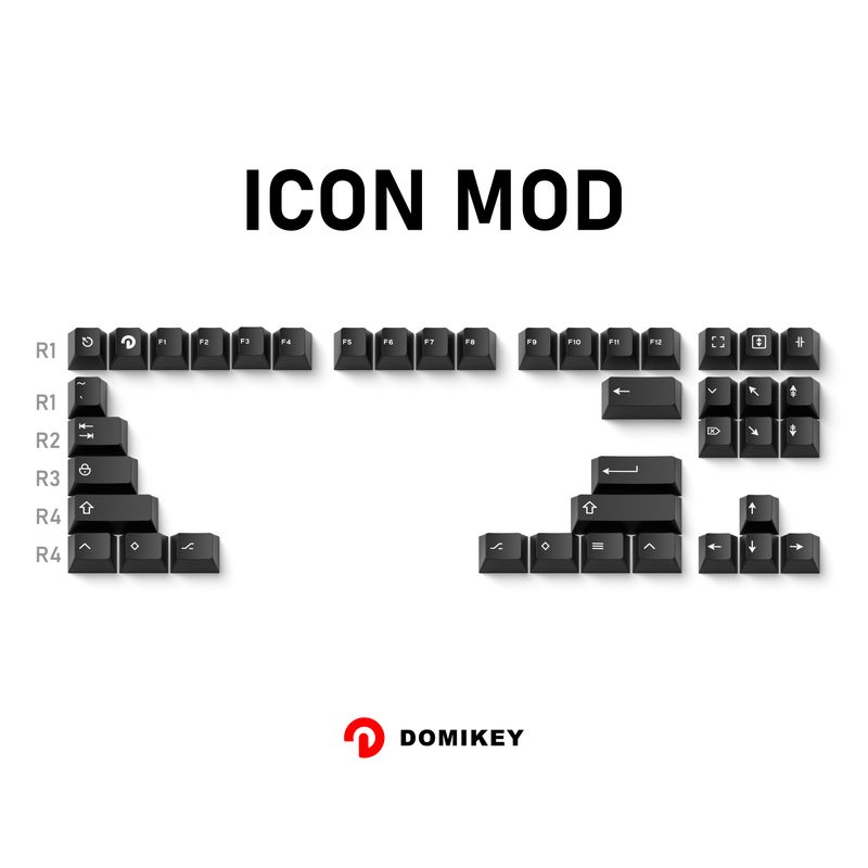 Domikey Original Altura Preto Moldagem Bicolor/Tricolor Key Cap Nical Teclado D Daily Root Character_voghion.com