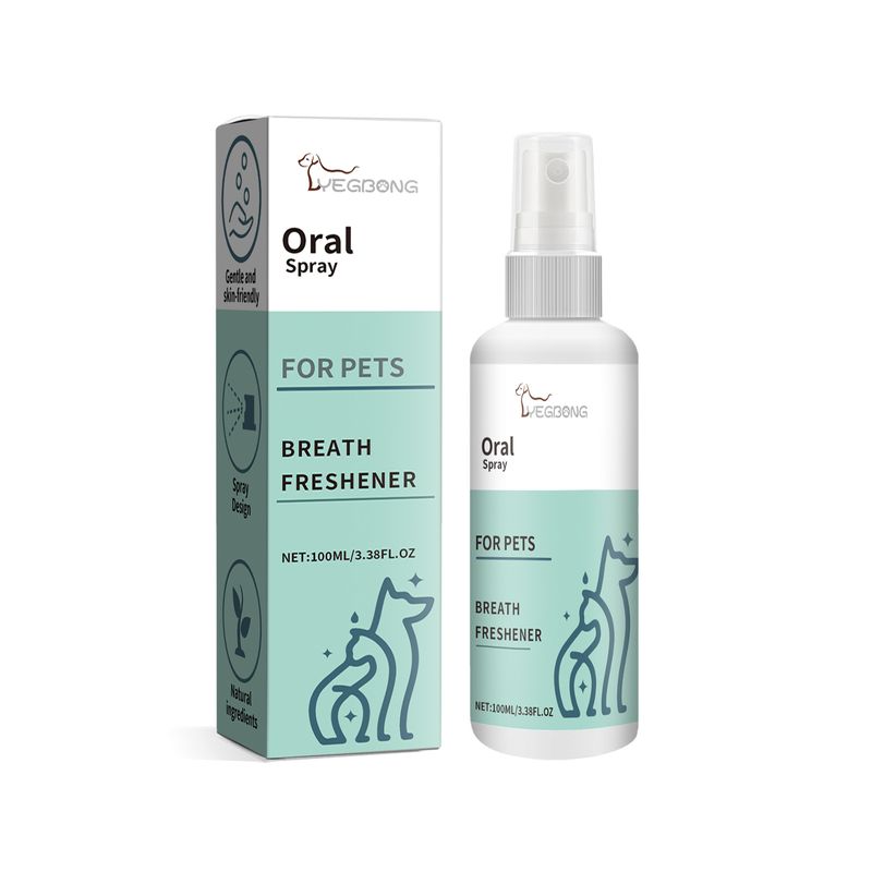 Spray haleine fraîche saveur menthe pour animaux de compagnie, nettoie l'odeur de la bouche du chien et rafraîchit les soins de l'haleine_voghion.com