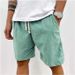 Men's Clothing Spring And Summer Solid Color Lace Up Sports Pants Corduroy Simple Five Point Shorts Men's Shorts Casual Pants_voghion.com