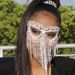 Halloween decorations of diamonds, tassels, full masks, party dances, eye-catching sparkling diamond studded face masks_voghion.com