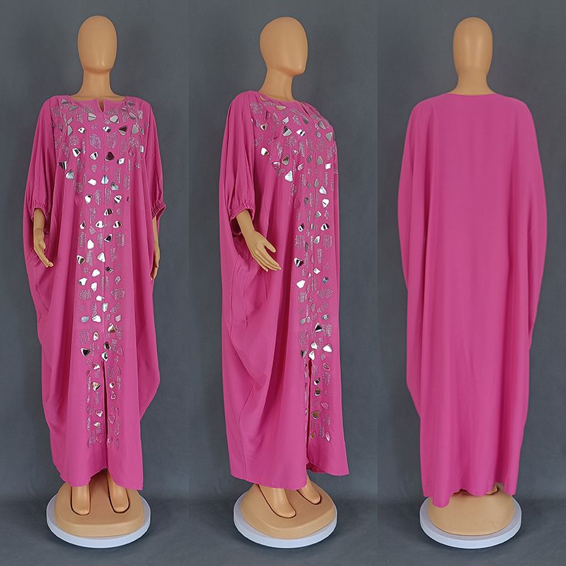 Damenbekleidung Versorgung Hot Diamond unregelmäßige Patch Kleid_voghion.com
