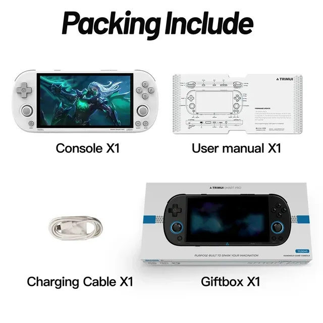 Console di gioco portatile Linux con schermo da 4,96 pollici retrò portatile 5000mAh RGB doppio joystick regali per bambini_voghion.com