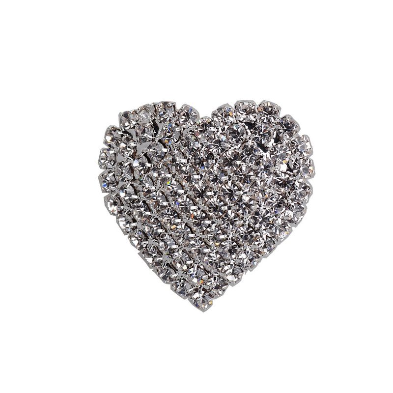 Mode Damen Hochzeit Rhombus Herzförmigen Diamant-besetzten Kristall Ring Geometrisch Einstellbar_voghion.com