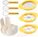 3-In-1 Egg Slicer With Blades, Stainless Steel Egg Cutter For Hard Boiled Eggs, Multi-purpose Food Slicer To Cut Fruits Into Fourth Sixth Or Slices,_voghion.com