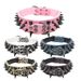 Hot Selling Wolf Tooth Spike Pet Colorful Rivet Collar Large Medium Dog Leash Iron Chain_voghion.com