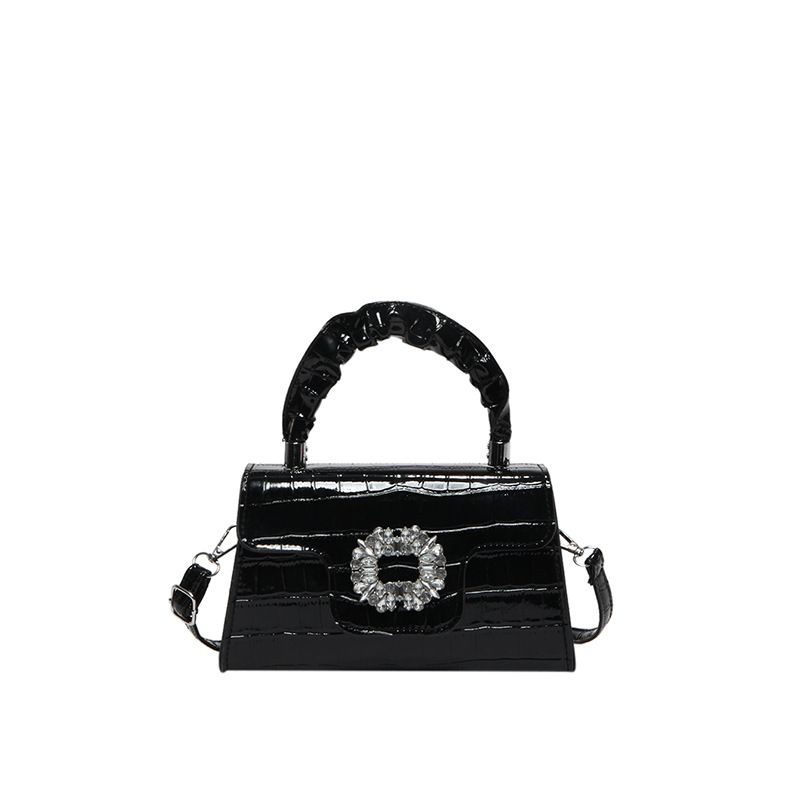 Women's Bags Fashion Diamond Small Square Bag Pleated Handbag Ladies Bag Foreign Temperament Shoulder Messenger Bag_voghion.com
