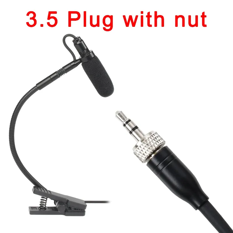 Lomeho Mini Saxophone 3 4-stifts XLR-mikrofon 3,5 mm-plugg Blåsinstrument Mic Trumpet Phantom Connector Plastboxfodral_voghion.com