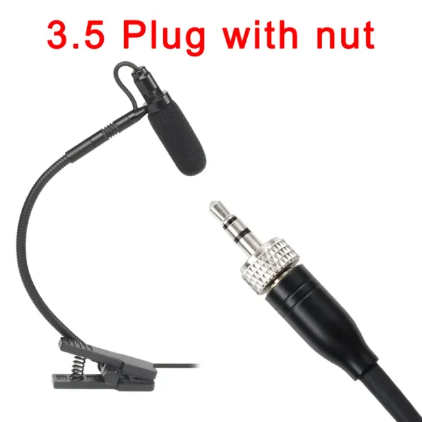 Lomeho Mini Saxophone 3 4-stifts XLR-mikrofon 3,5 mm-plugg Blåsinstrument Mic Trumpet Phantom Connector Plastboxfodral_voghion.com