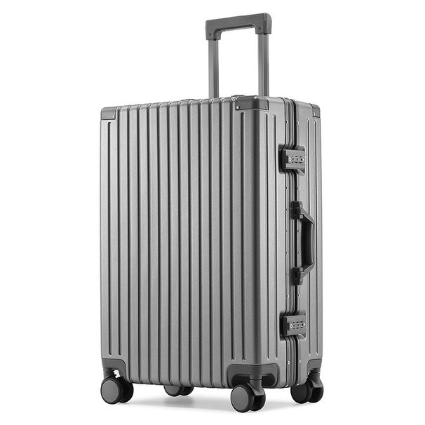 Premium Aluminum Frame Luggage With 360° Spinner Wheels, TSA Lock - Lightweight & Durable Suitcase For Travel (Sizes 20-29 Inch)_voghion.com