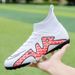 New High-Top Soccer Shoes Men With Long Studs, Broken Pins, Flat Sole, Mixed Colors, Competition Boots For Students,_voghion.com