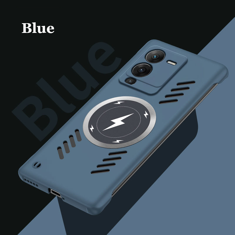 Frameless Heat dissipation Magnetic PC Case For vivo S16 S15 S15e S16e S12 S10 S9e Pro Magsafing Wireless Charging Shell Cover_voghion.com