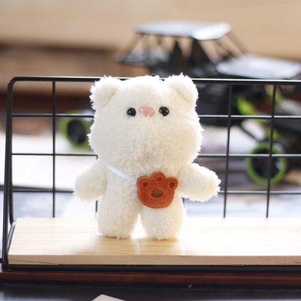 PP Plüschbaumwolle, entzückender Tier-Schlüsselanhänger, süßer brauner Teddybär-Anhänger, Tasche_voghion.com