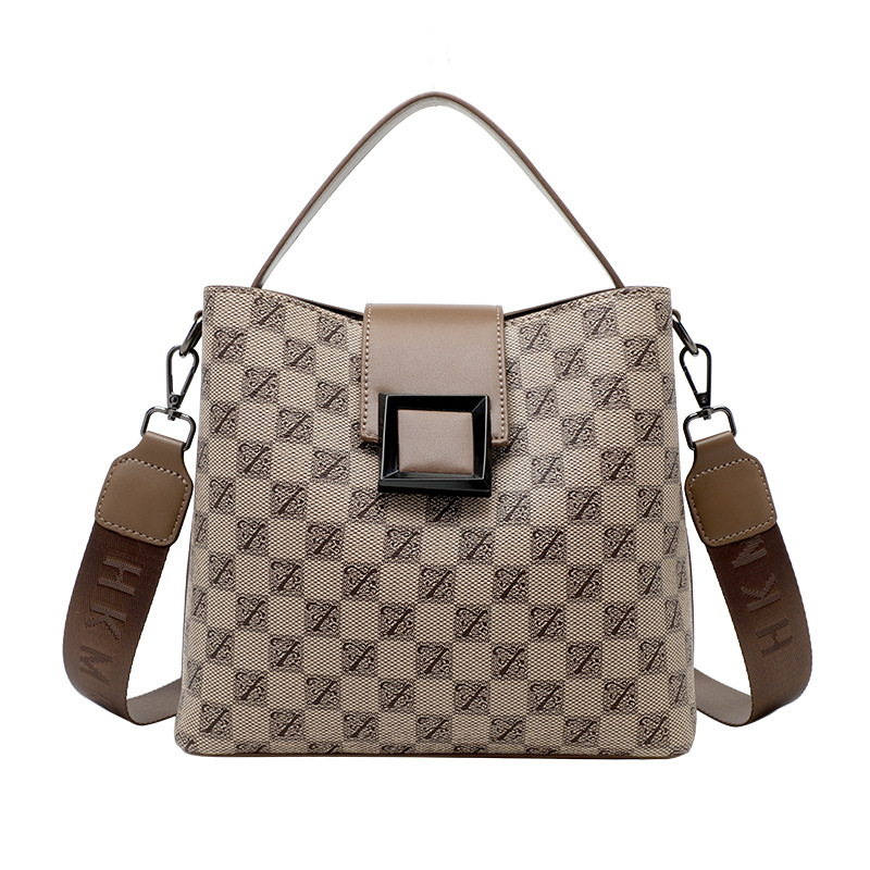 Damestassen 2024 Nieuwe grote capaciteit emmer tas Mode populaire handtas schoudertas veelzijdige textuur diagonale kruistas Tide_voghion.com