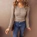 2025 Autumn Winter New Women's Button Elegant Solid Color Long Sleeve T-Shirt Top_voghion.com