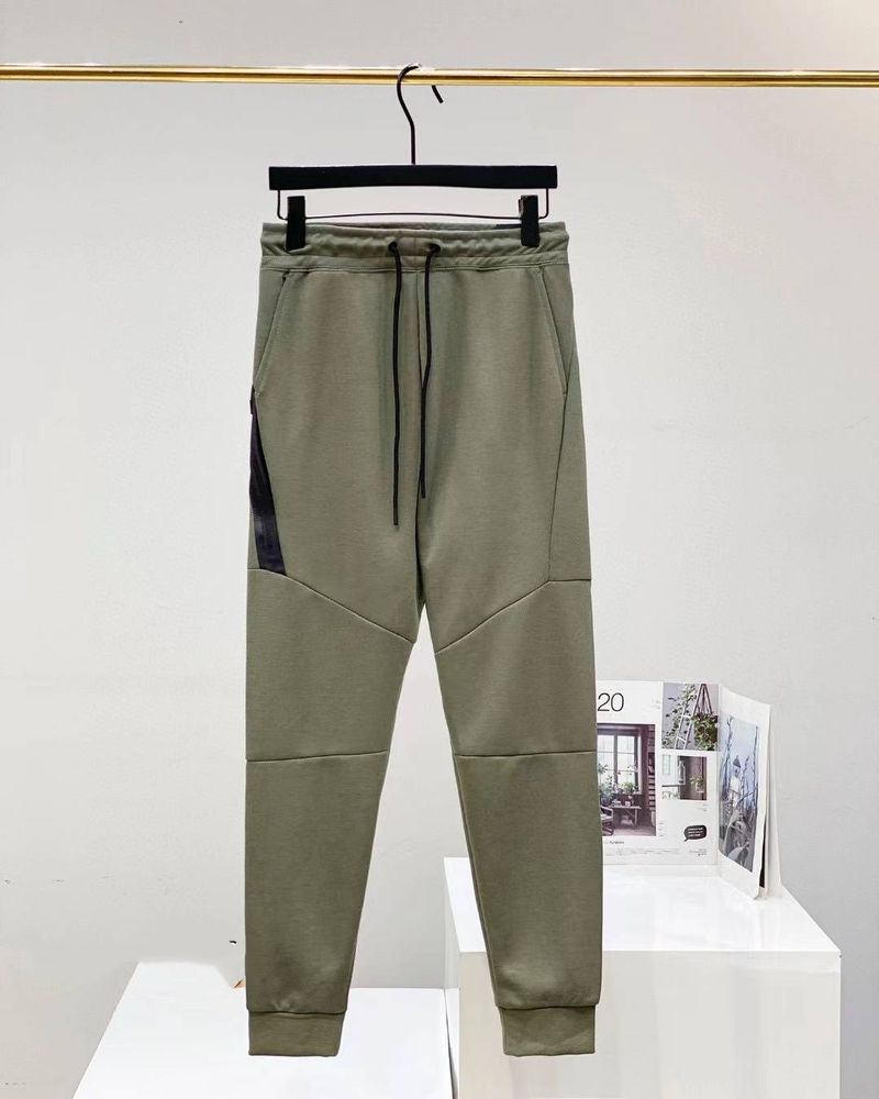 Men's Clothing glued oblique zipper tapered sweatpants trousers 163 side zipper_voghion.com