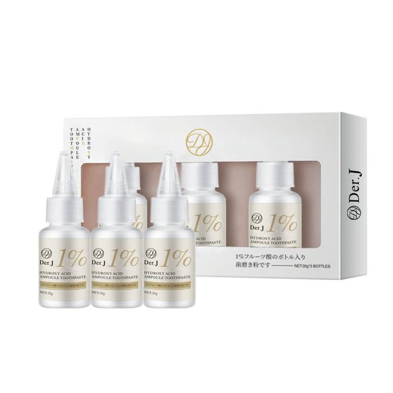 Der.j 1% AHA Ampoule Toothpaste - Fresh Breath, Oral Care & Gentle Exfoliation_voghion.com