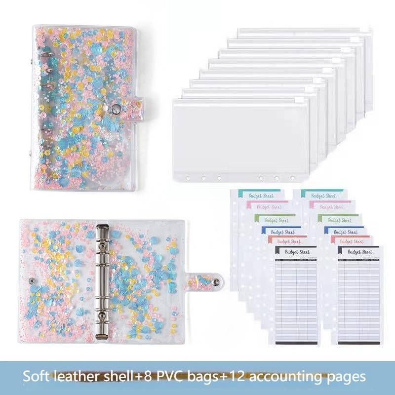 Premium A6 Leather Binder With 8 Zipper Pockets – Budget Planner, Money Organizer, Receipt & Document Holder For Travel & Office​_voghion.com