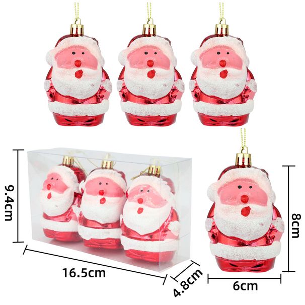 Pendentif pour sapin de Noël Père Noël peint à la lumière Décoration de Noël Cadeau à faire soi-même Mise en page de la scène_voghion.com