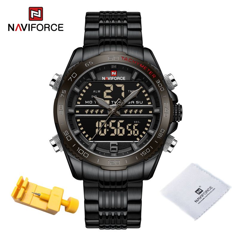Orologio sportivo digitale per uomo in acciaio impermeabile cronografo orologio luminoso al quarzo orologi da polso uomo_voghion.com