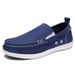Canvas loafers Spring summer breathable men's casual shoes over feet_voghion.com