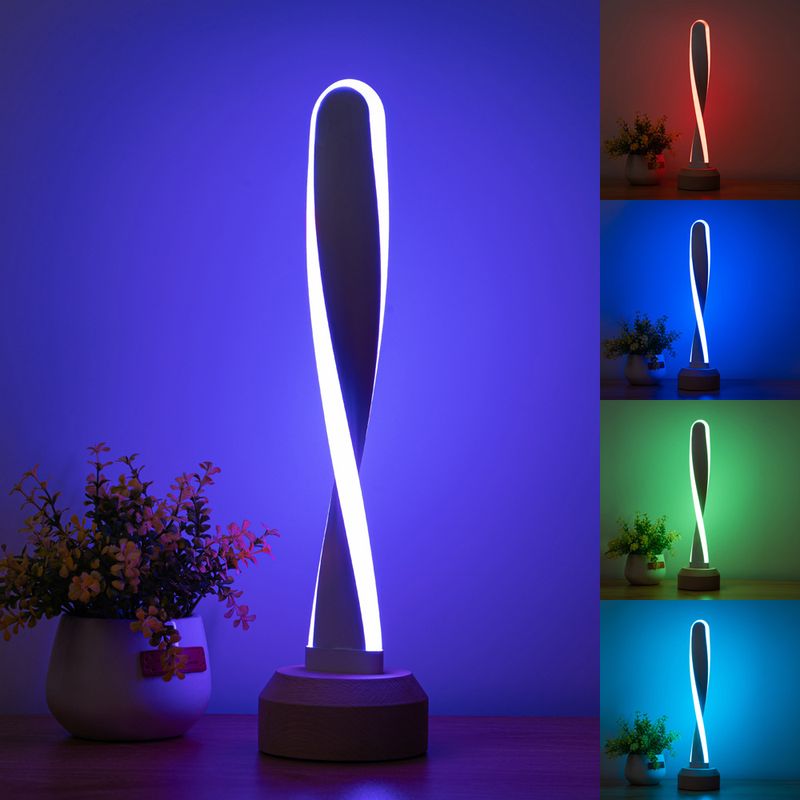 Inteligentní LED noční kreativní z masivního dřeva Nový a jedinečný japonský evropský USB stůl dárek Svatební pokoj k nočnímu světlu_voghion.com